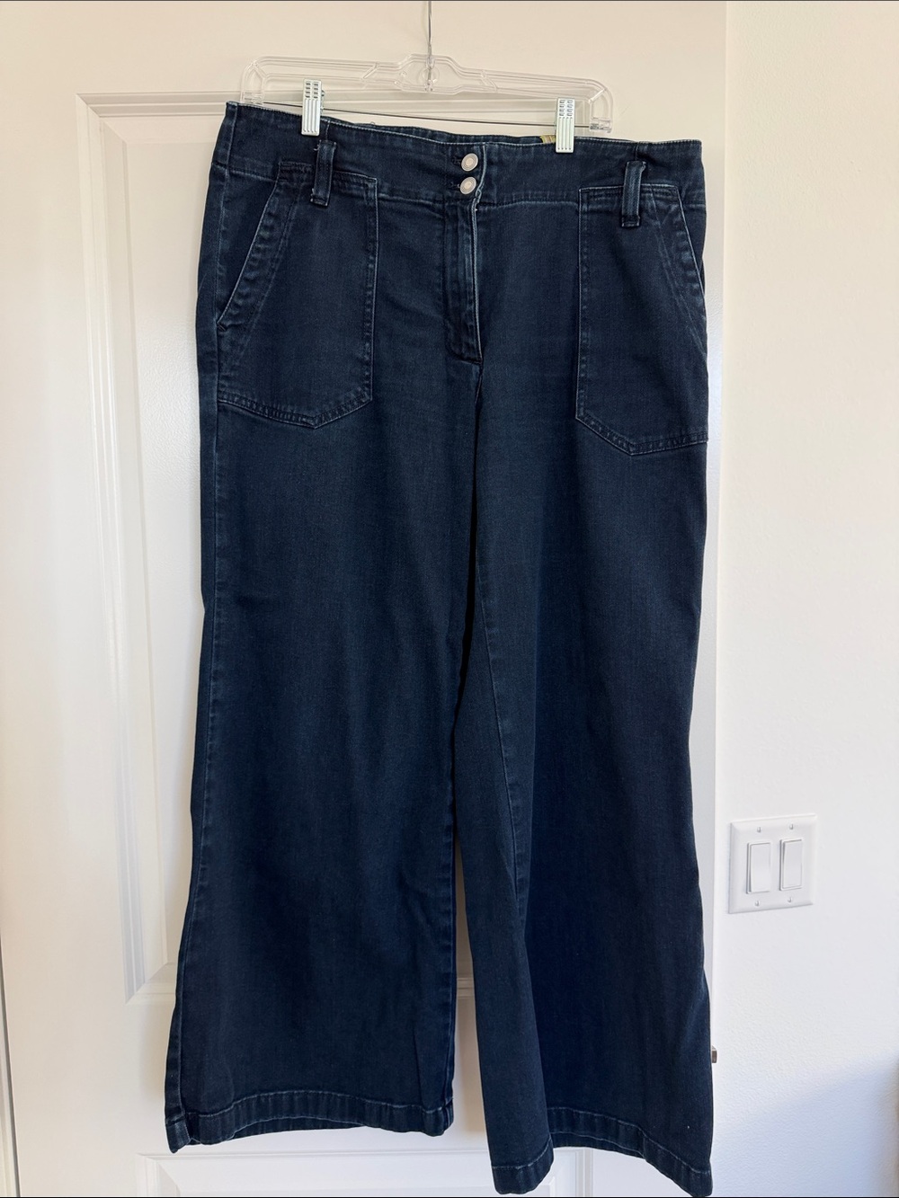 Anthropologie Dark Blue Wide-Leg Jeans